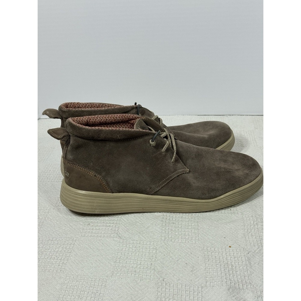 Hey‎ Dude Jo Suede Boots Slip On Shoes Mens Size 12 Brown